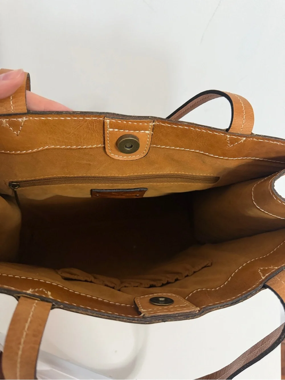 Vintage Patricia Nash genuine Italian leather map bag